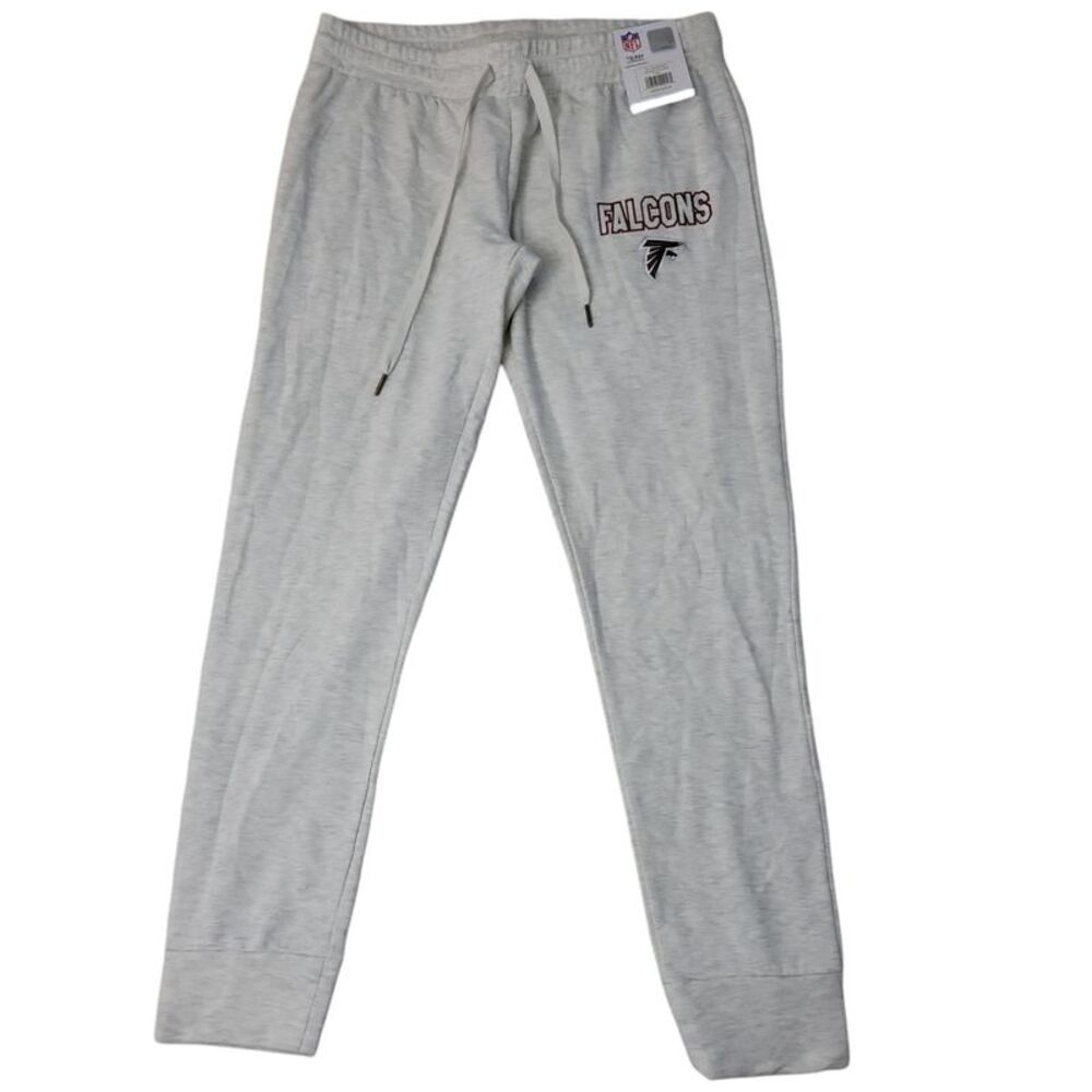 NFL Women's Soft Easy Care Drawstring Cuffed Lounge Pants - Falcons